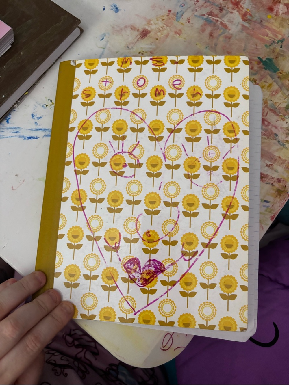 Sunflower Pattern Hardcover Notebook - Picture 4 of 5